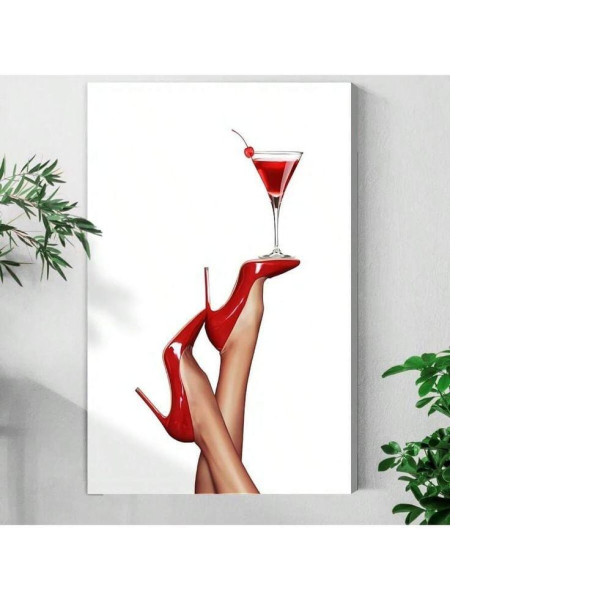 Heels $ wine glass frame