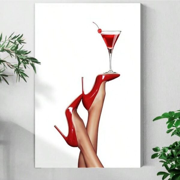 Heels $ wine glass frame