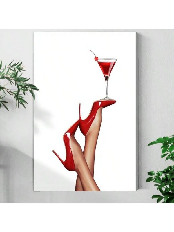 Heels $ wine glass frame