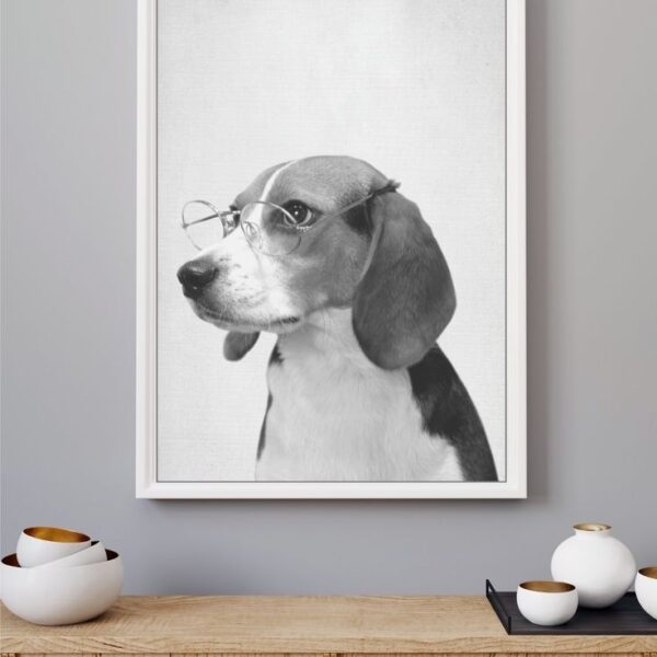 Dog with glasses Dog lovers frame