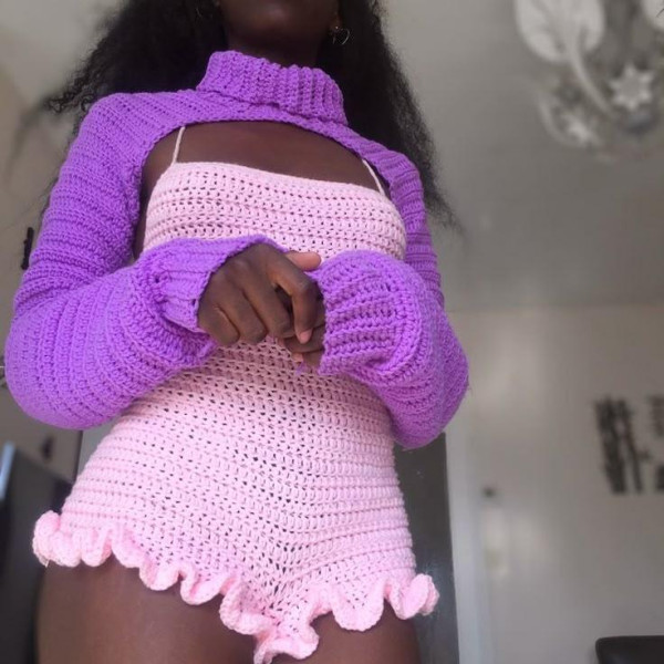 2pcs style icon crotchet