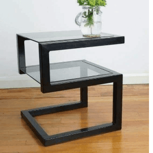 Metal glass mini table