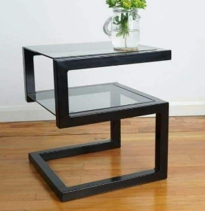 Metal glass mini table