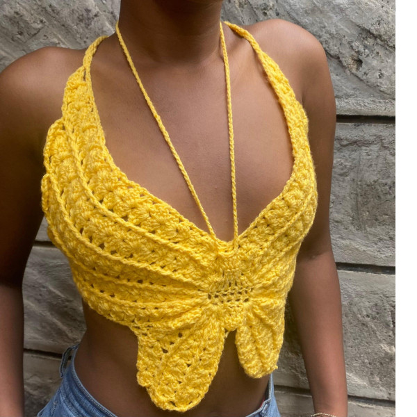 Free butterfly croptop