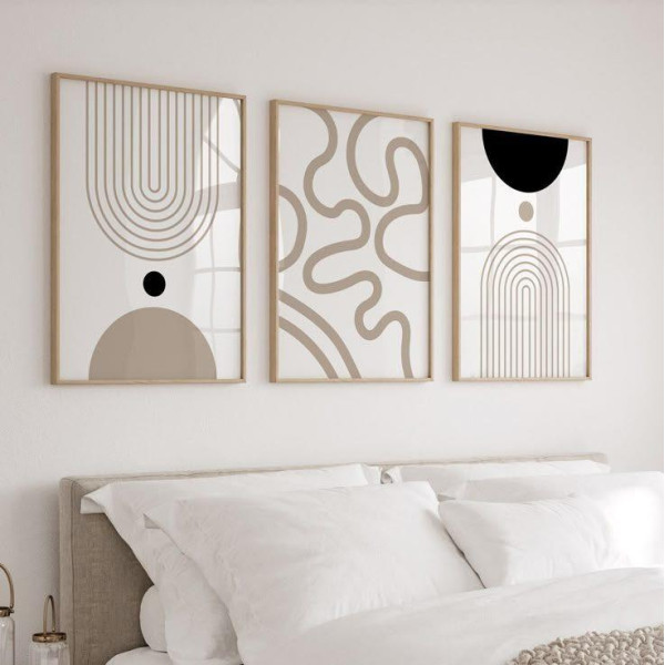3 pcs Modern Geo harmony frame