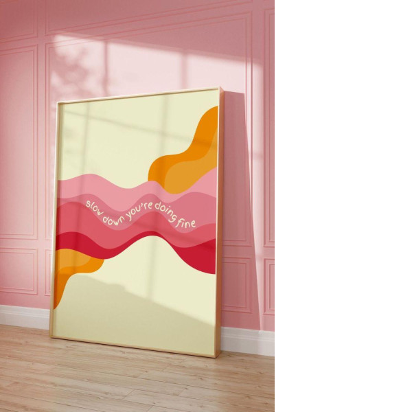Feminine colours + words frame