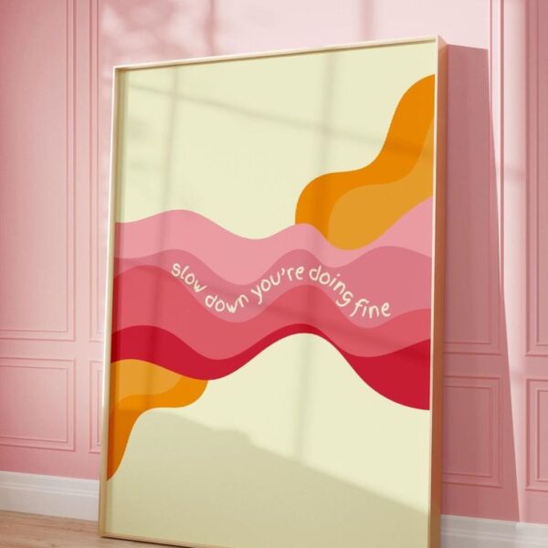 Feminine colours + words frame