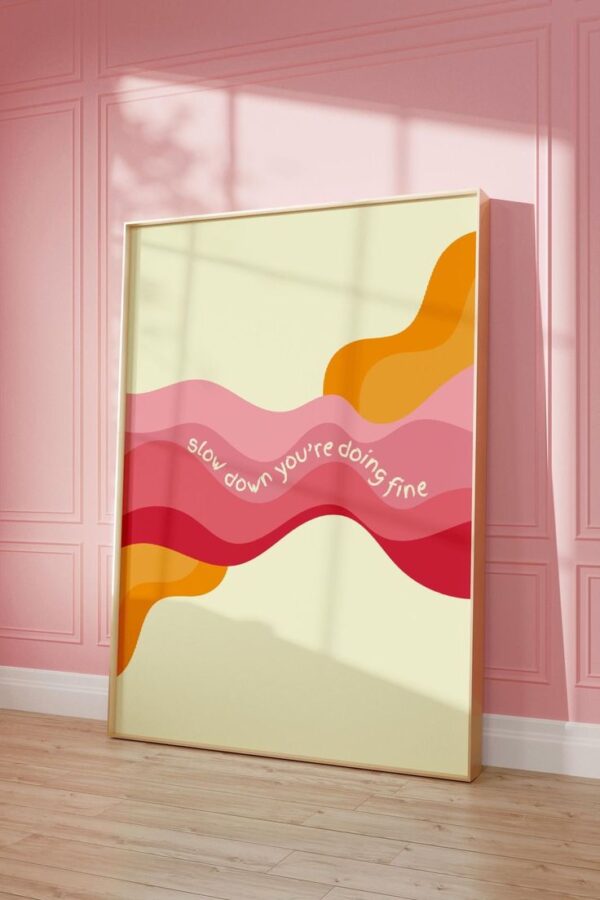 Feminine colours + words frame