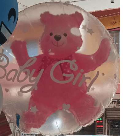 Large gender reveal baloons