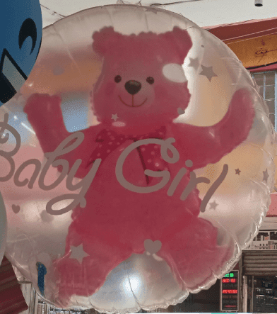 Large gender reveal baloons
