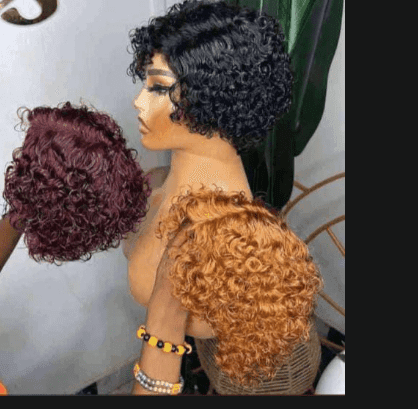 Curly medium short