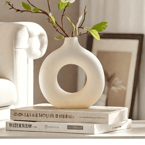 Circle flower vase + decor