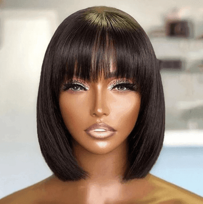 cap straight wig