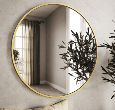Round Bedroom mirror