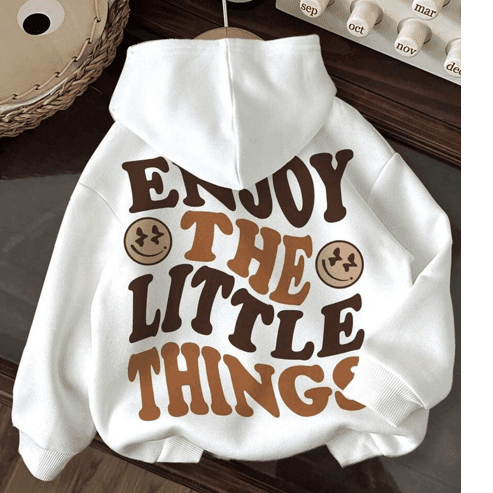 Casual slogan hoodie