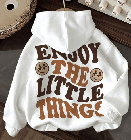 Casual slogan hoodie