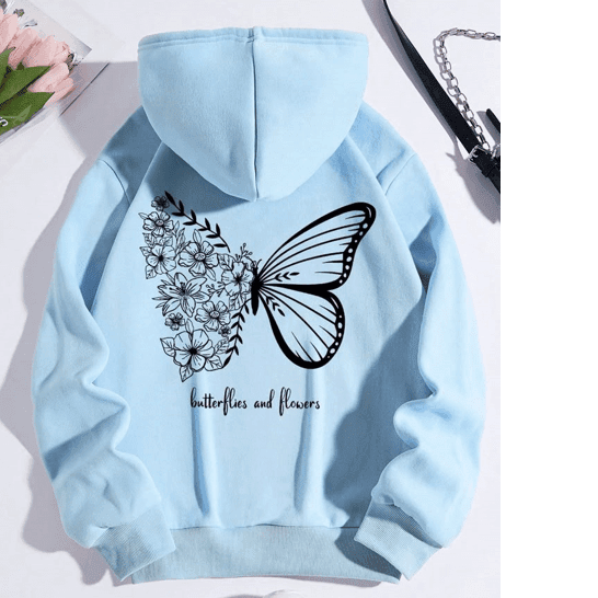Butterfly print Hoodie