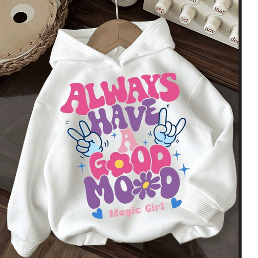 Magic girl print hoodie