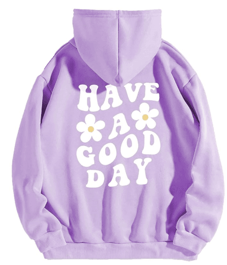 Goodday print hoodie