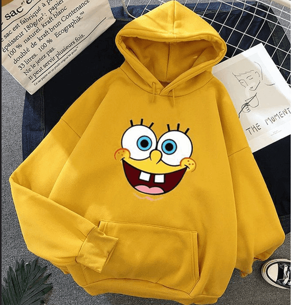 spongebob print hoodie