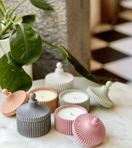 2pcs Aromatherapy Candles +re-usedish