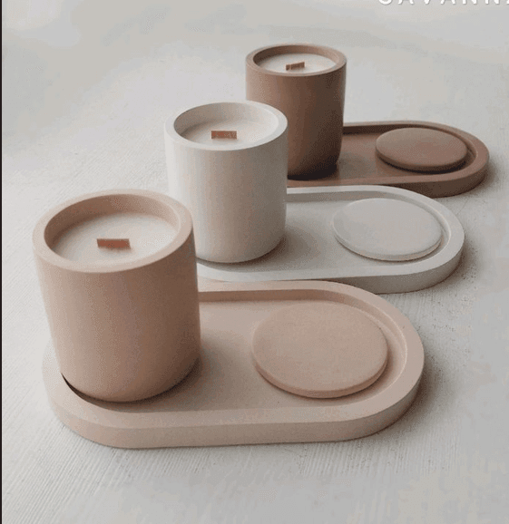 3pcs Aromatherapy Candles +re-usedish