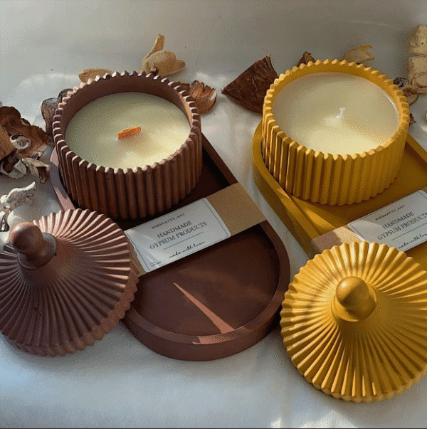 3pcs Aromatherapy Candles +re-usedish