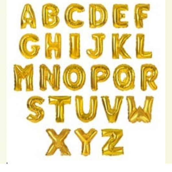 Large foil letters A-Z