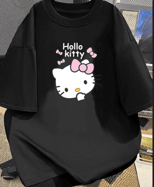 Hollo kitty girly print tshirt