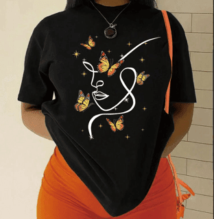 Feminine butterfly tshirt
