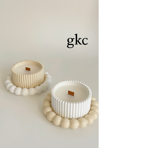 Offer!Rustic Bubble dish +1pc scentless aromatherapy candle